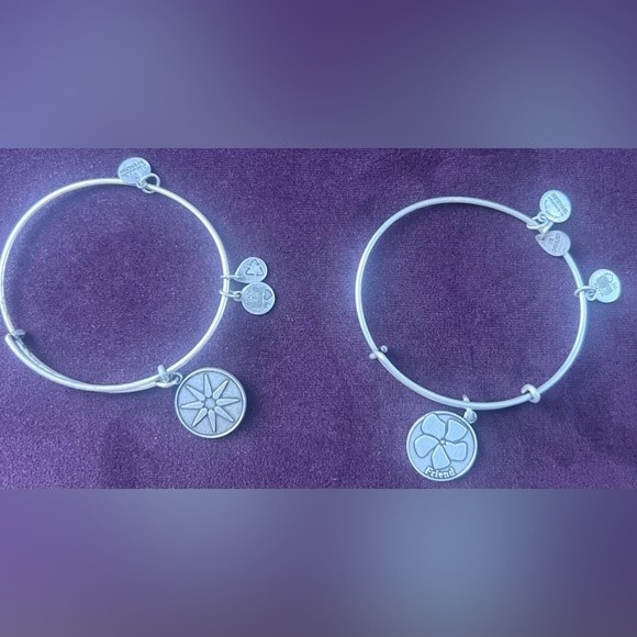 Alex and Ani Bangle Bracelets Friend and STAR OF VENUS adjustable Bracelet - Picture 7 of 11